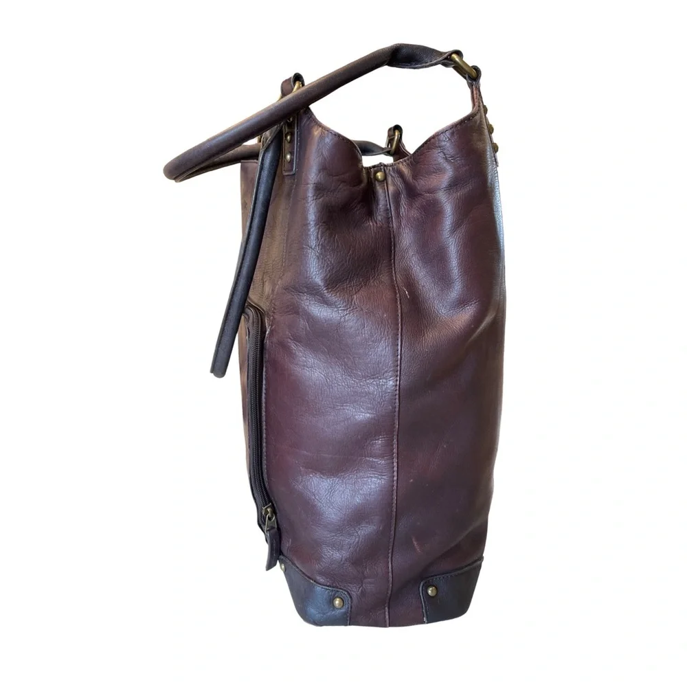 Solo New York Genuine Leather Laptop Tote Bag – Dark Brown